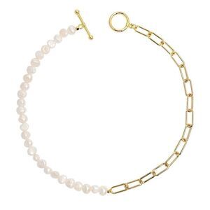 Pearl and Gold Link Chunky Necklace🎉 Restocked🎉